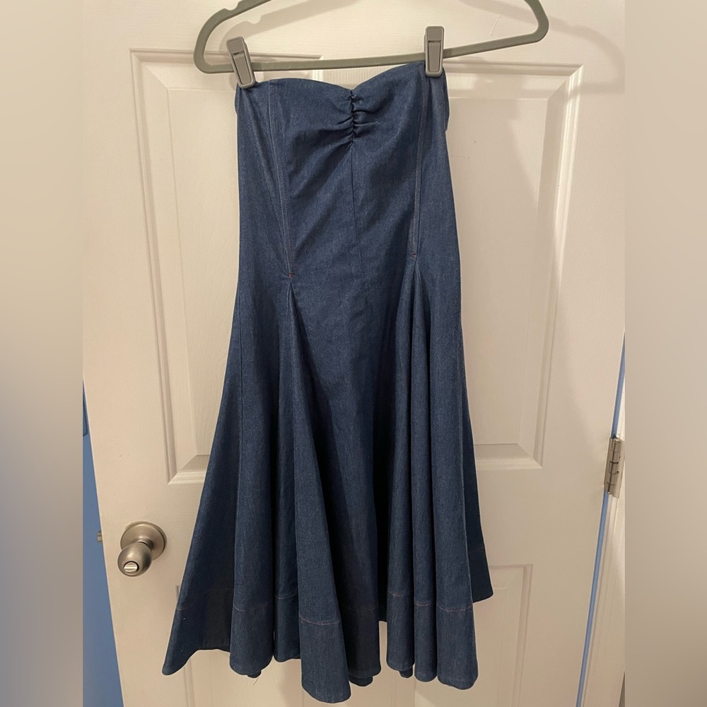 Vintage Denim Betsey Johnson Corset Dress- size 6